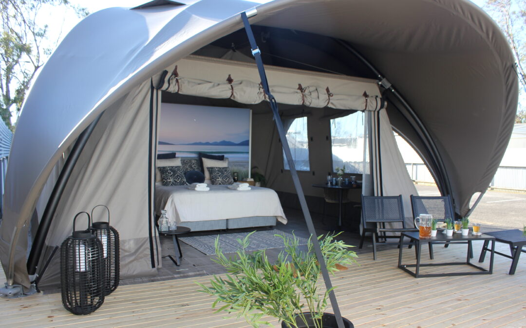 Experience Crossover Lodge, glamping tents in Australia – SA showroom now open!